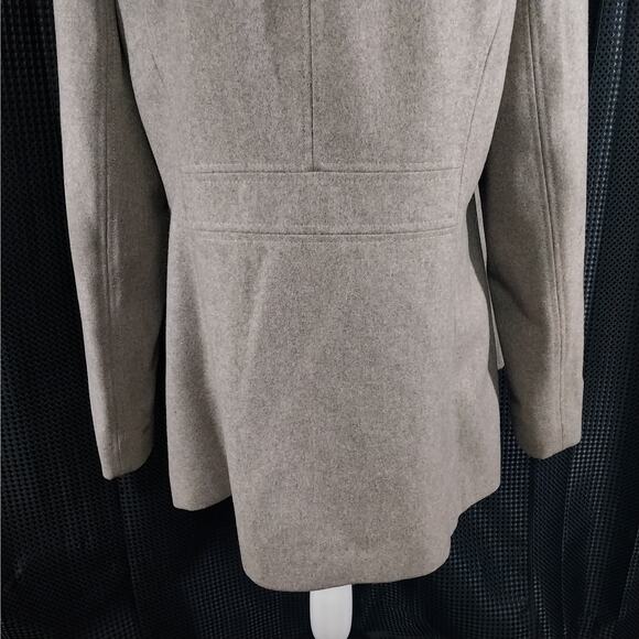 LONDON FOG! TAN/BEIGE FINE WOOL BLEND DOUBLE BREASTED PEACOAT, JACKET! SZ L - Picture 9 of 13